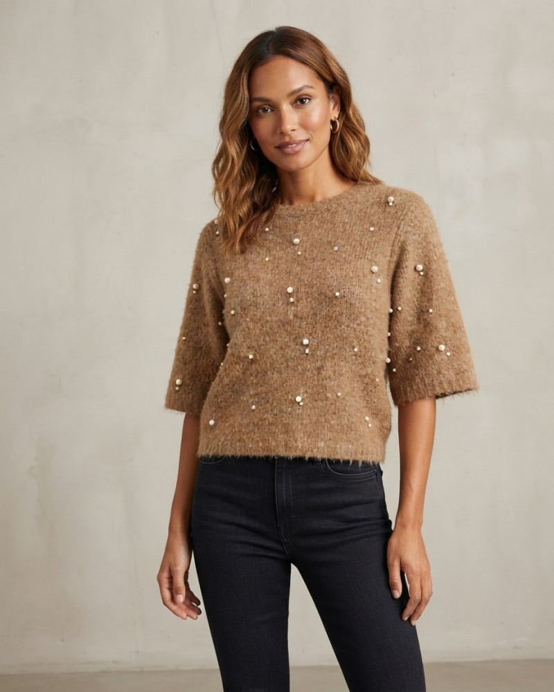 Only Onldolly ss pearl o-neck cc knt 15376284