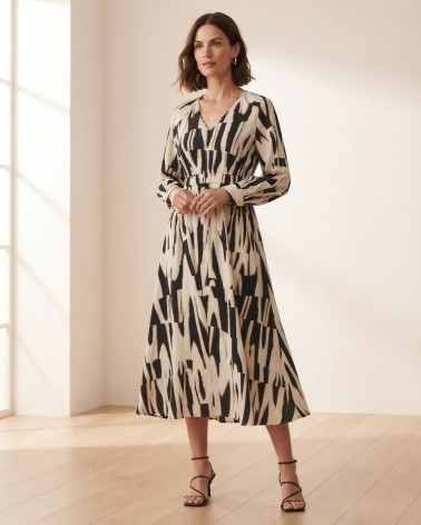 Only OnlMila life l/s v-neck midi dress ptm 15329677