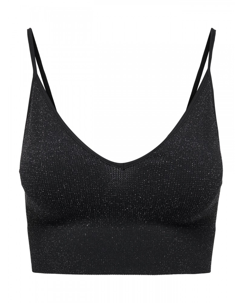 Only onlvicky glitter seamless v-neck top acc 15245895