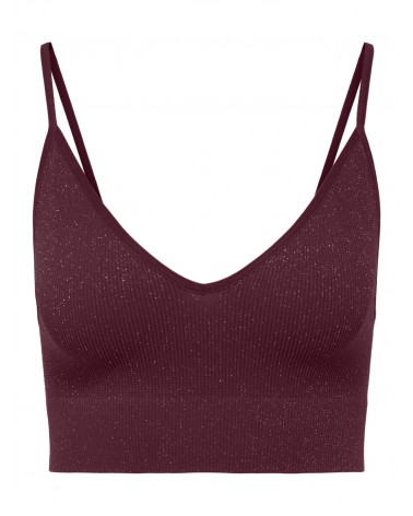 Only onlvicky glitter seamless v-neck top acc 15245895