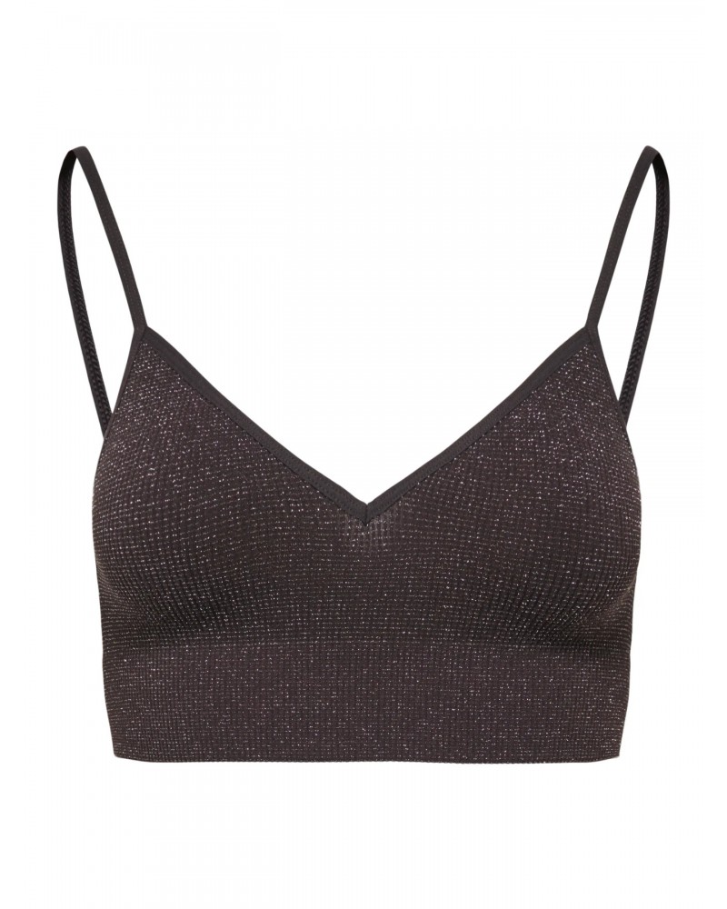 Only onlvicky glitter seamless v-neck top acc 15245895