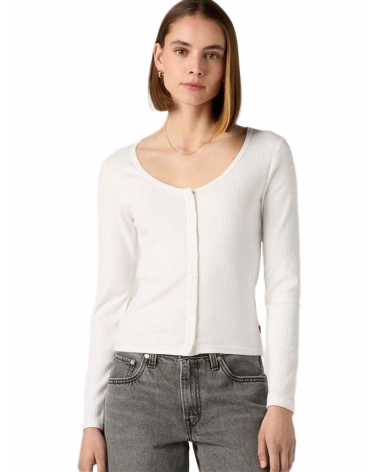 Levis austen button through ls white 0088R0000