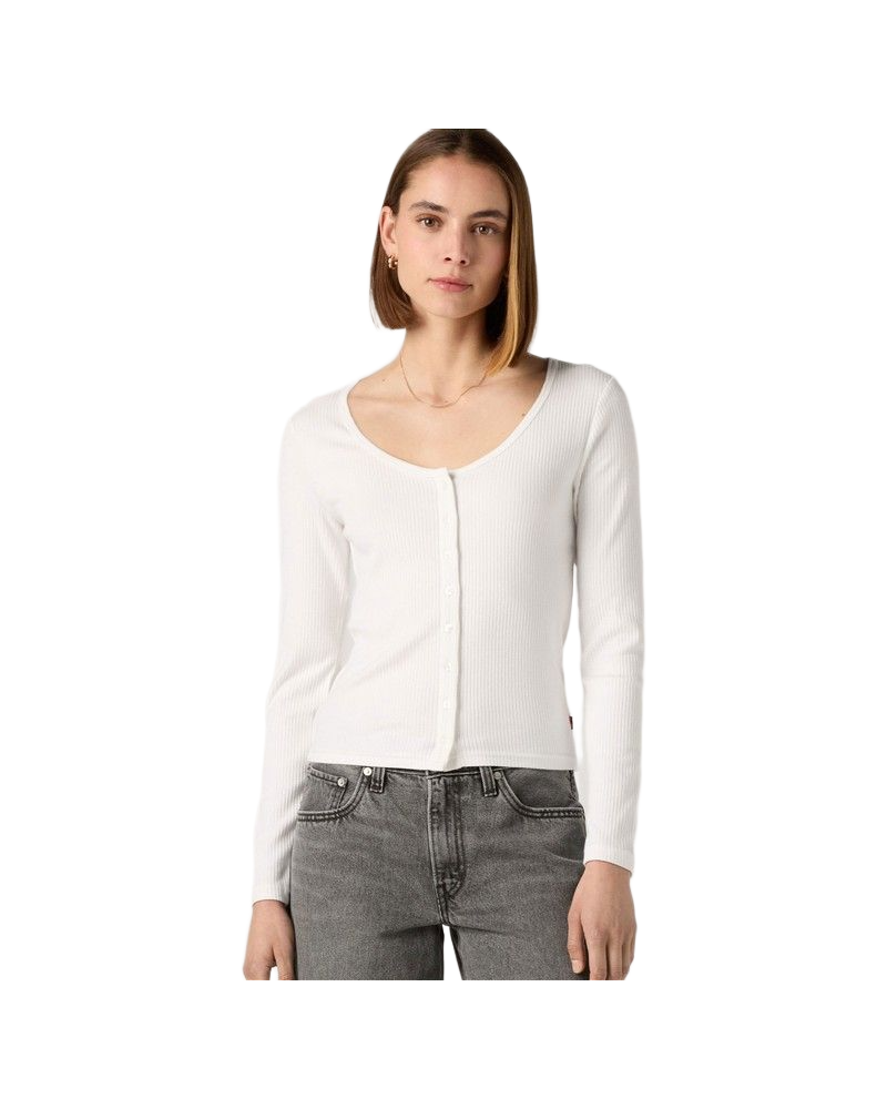 Levis austen button through ls white 0088R0000