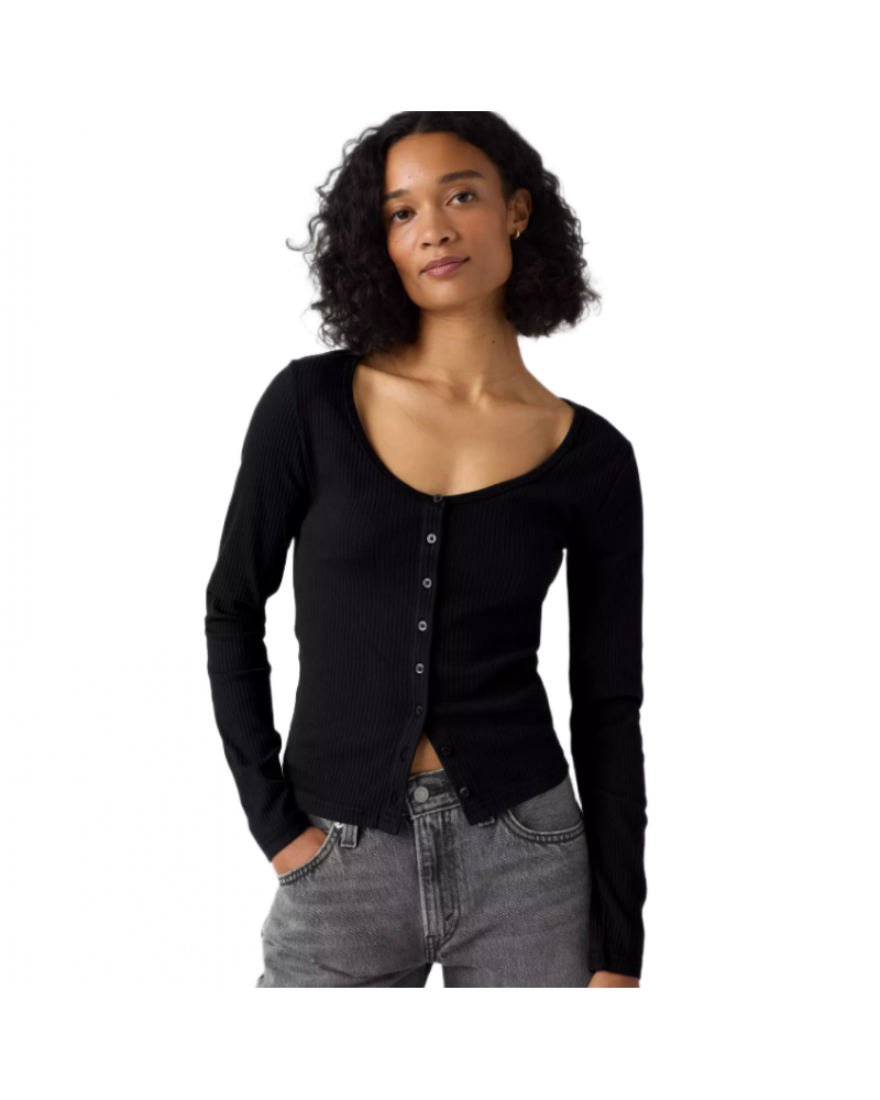 Levis austen button through ls black 0088R0001