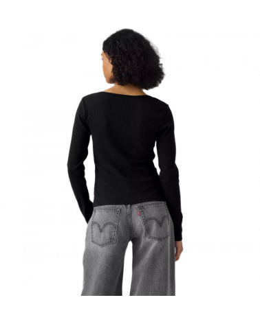 Levis austen button through ls black 0088R0001