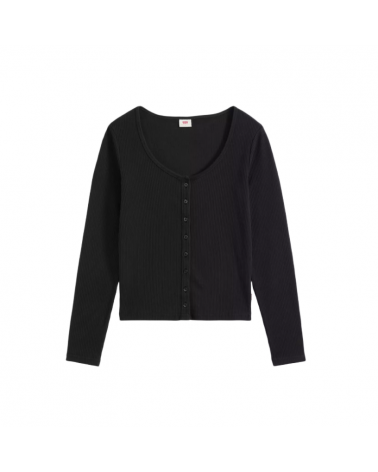 Levis austen button through ls black 0088R0001