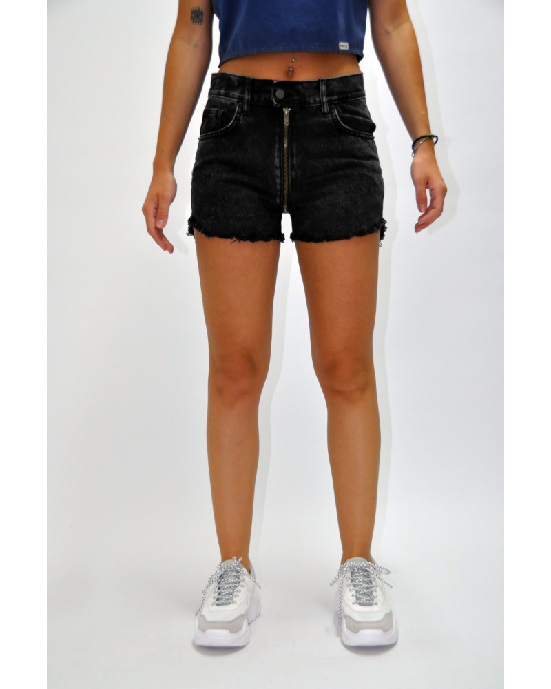 SALT&PEPPER - SHORTS - CHIARA BLACK PEARL ZIPPED