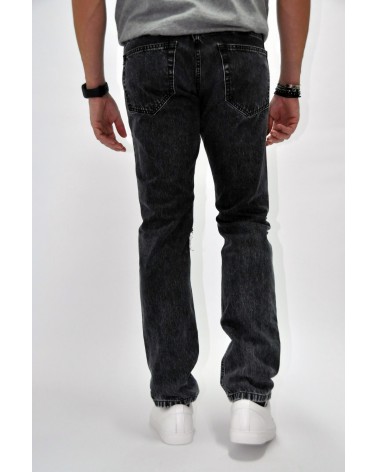 SALT&PEPPER - JEANS - DYLAN STRAIGHT BLACK PEARL RIPPED