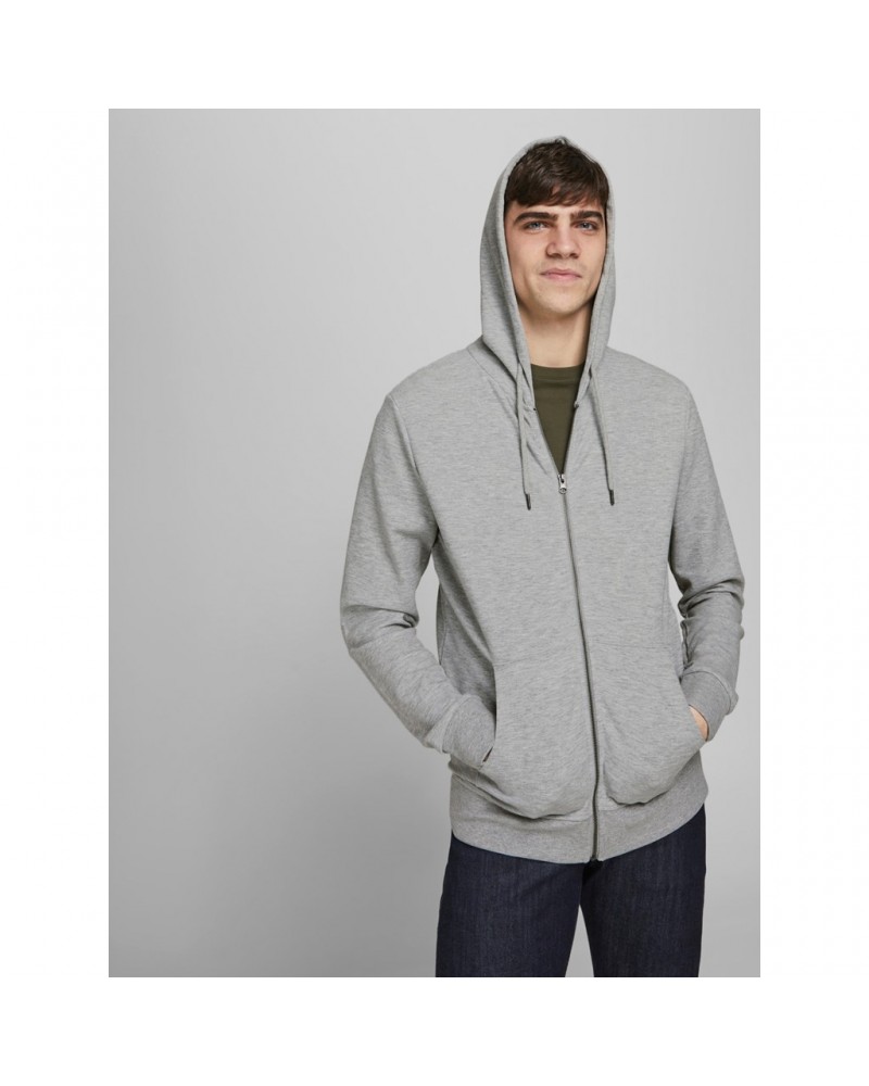 JACK&JONES HOODIE JJEBASIC SWEAT ZIP 12181901