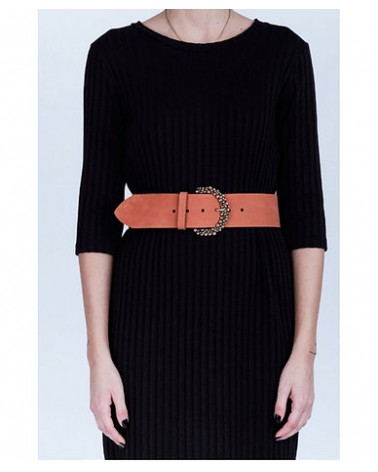SALT&PEPPER-BELT-PEACH NUBUCK